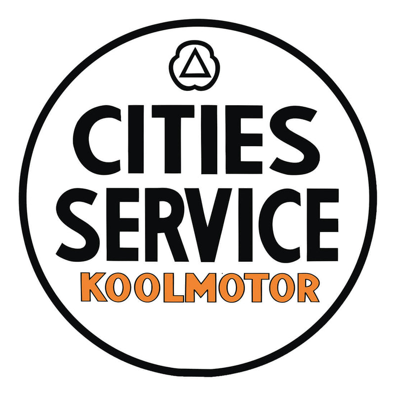 PERGL Cities Services Koolmotor 36-Inch Metal Sign