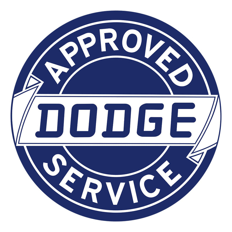 PERGL Dodge Approved Service 36-Inch Metal Sign