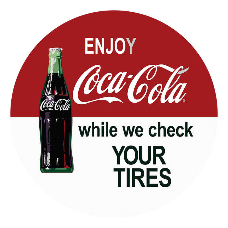PERGL Enjoy Coca-Cola 36-Inch Metal Sign