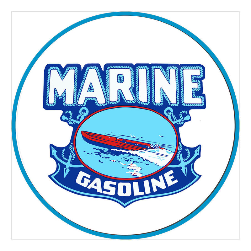 PERGL Marine Gasoline 36-Inch Metal Sign