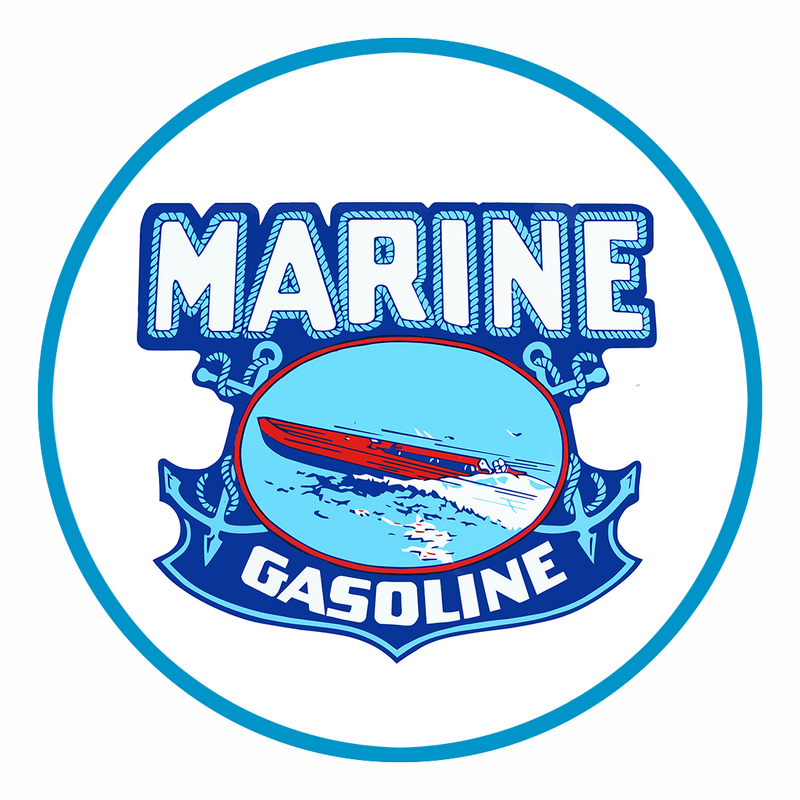 PERGL Marine Gasoline 24-Inch Metal Sign