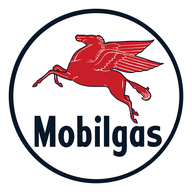 PERGL Mobilgas 36-Inch Metal Sign