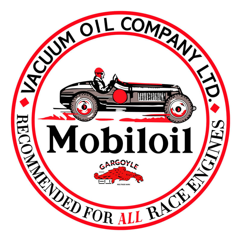 PERGL Mobiloil Racing 36-Inch Metal Sign