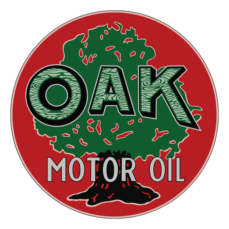 PERGL Oak Motor Oil 36-Inch Metal Sign