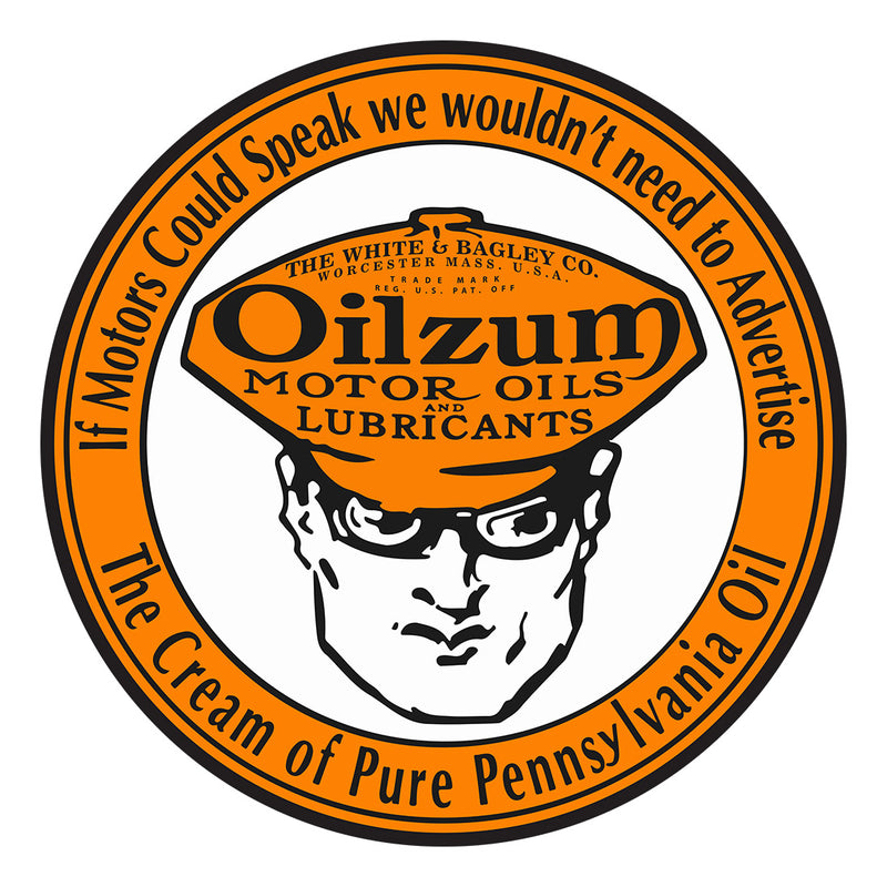 PERGL Oilzum Motor Oils 36-Inch Metal Sign