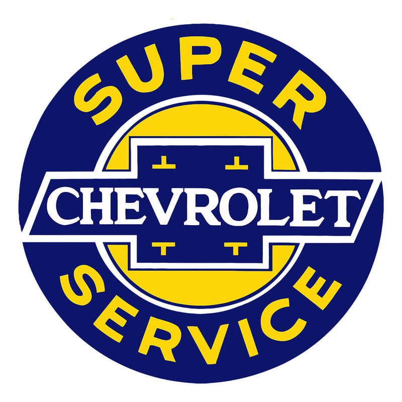 PERGL Super Chevrolet Service 36-Inch Metal Sign