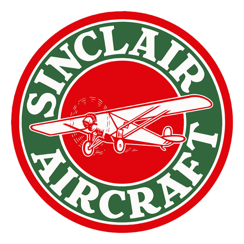 PERGL Sinclair Aircraft 36-Inch Metal Sign