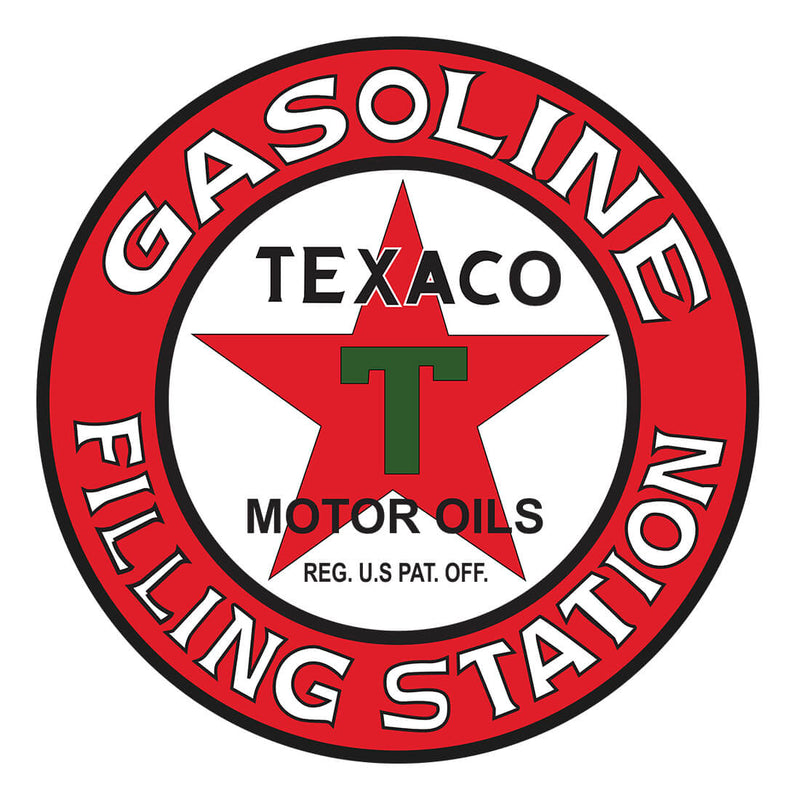 PERGL Texaco Motor Oils 36-Inch Metal Sign
