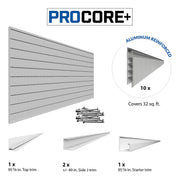 Proslat PROCORE+ Silver Gray Carbon Fiber Slatwall Mini Bundle | 37706K | Garage Giant