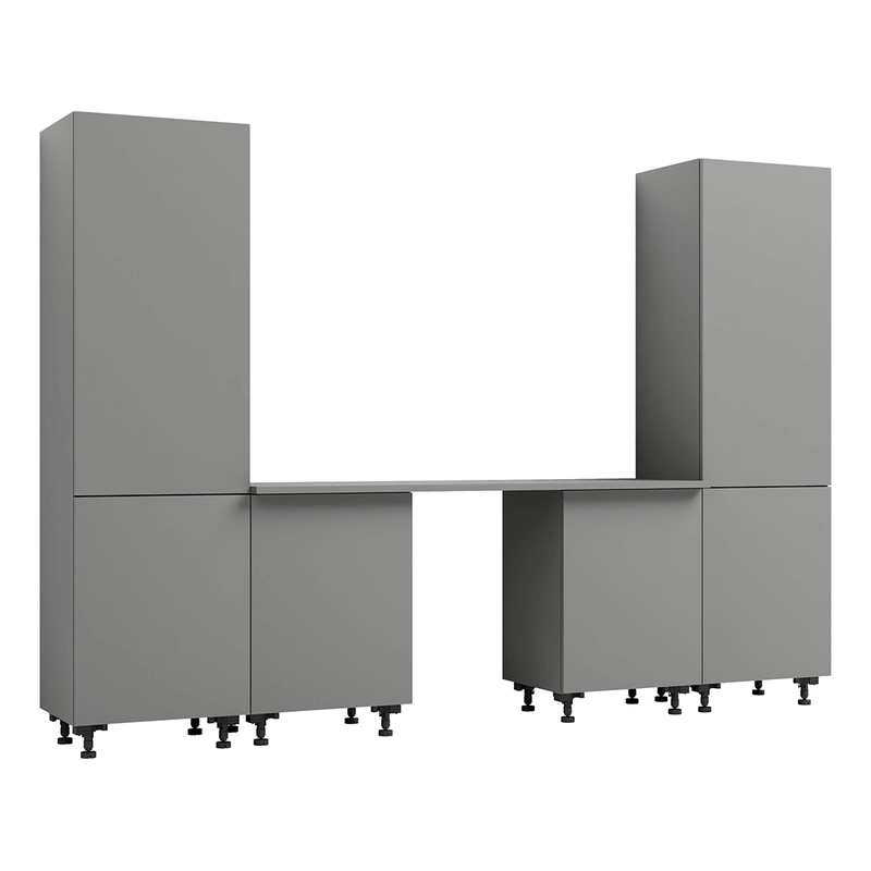 Klovo Grey 5-Piece Garage Cabinet System with Laminated Worktop
