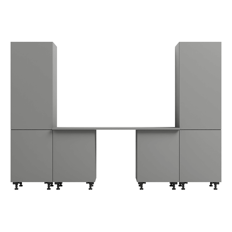 Klovo Grey 5-Piece Garage Cabinet System with Laminated Worktop
