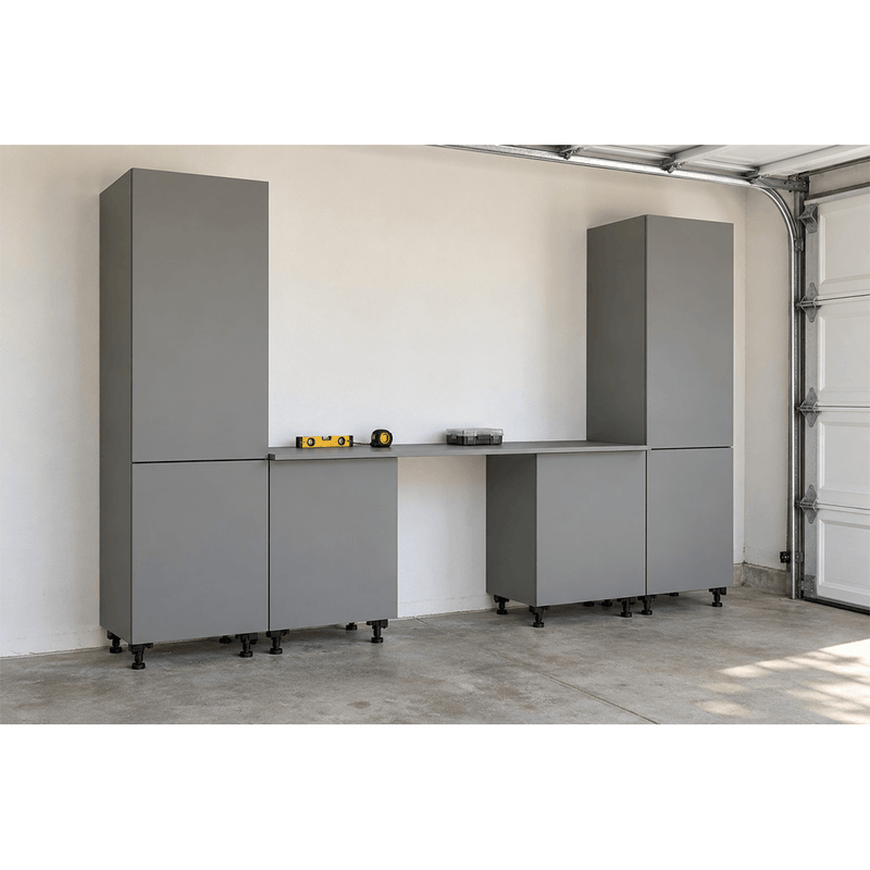 Klovo Grey 5-Piece Garage Cabinet System with Laminated Worktop