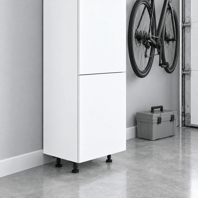 Klovo White 5-Piece Garage Cabinet System with Laminated Worktop