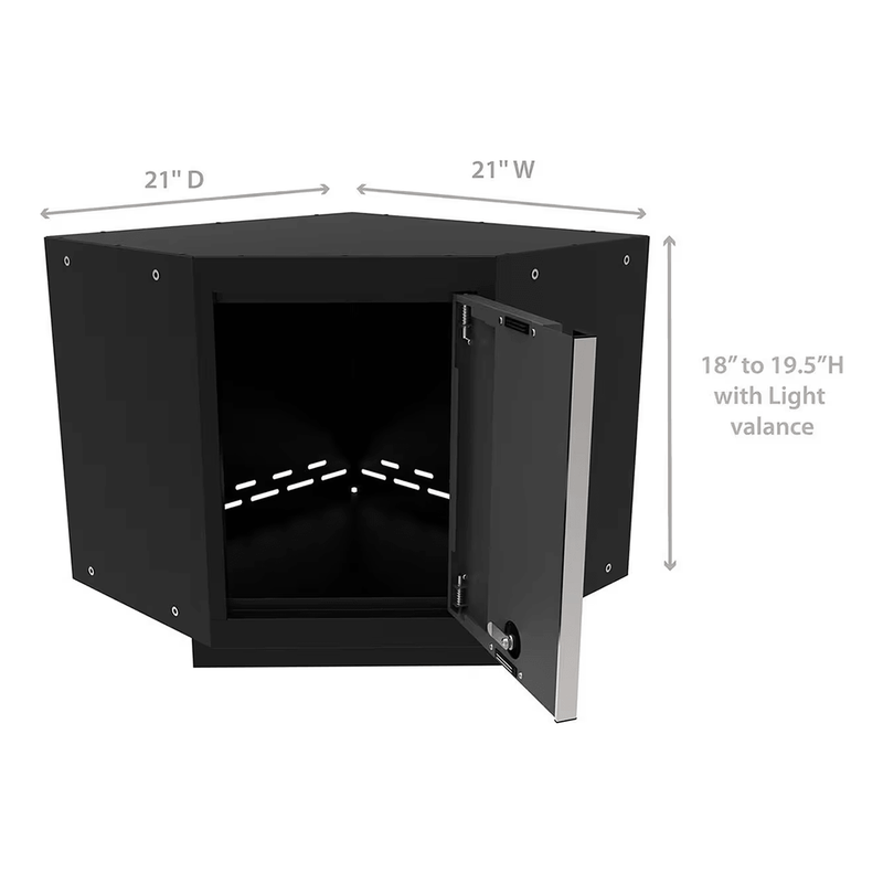 NewAge Products Bold Grey Corner Wall Cabinet