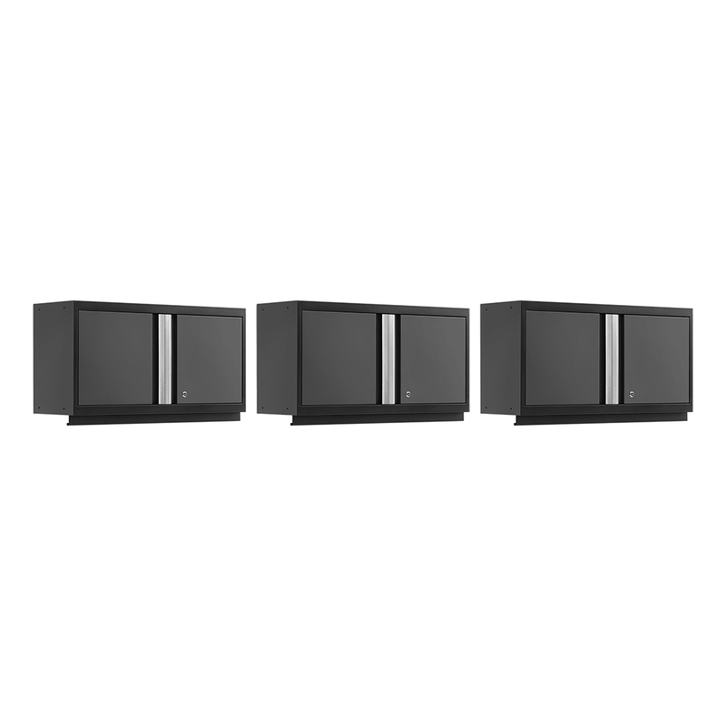 NewAge Products Bold Grey 36-Inch Wall Cabinet (3-Pack)