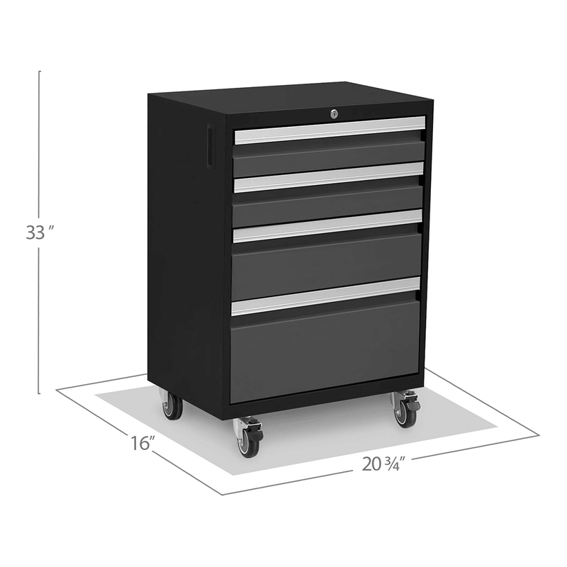 NewAge Products Bold Grey Rolling Tool Drawer Cabinet