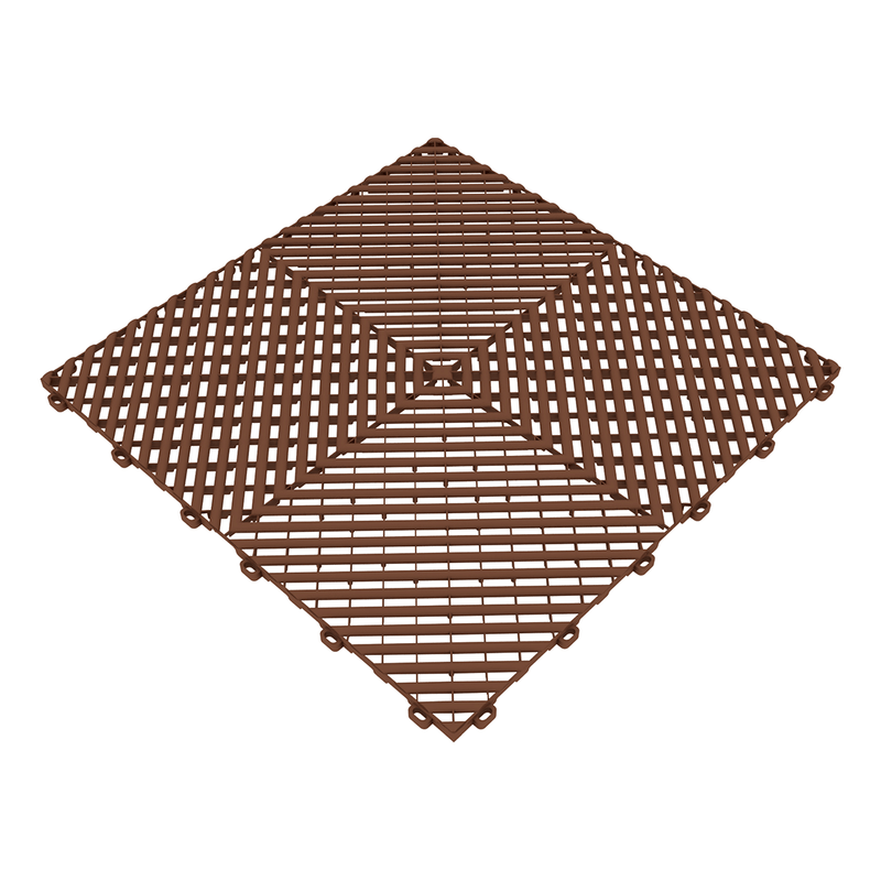 Swisstrax Ribtrax Pro Chocolate Brown Garage Floor Tiles (6 Pack)