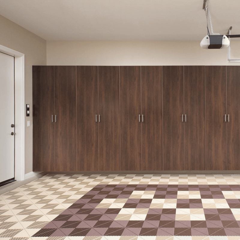 Swisstrax Ribtrax Pro Chocolate Brown Garage Floor Tiles (6 Pack)
