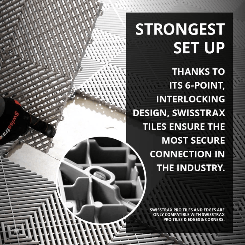 Swisstrax Ribtrax Pro Mocha Java Garage Floor Tiles (24 Pack)