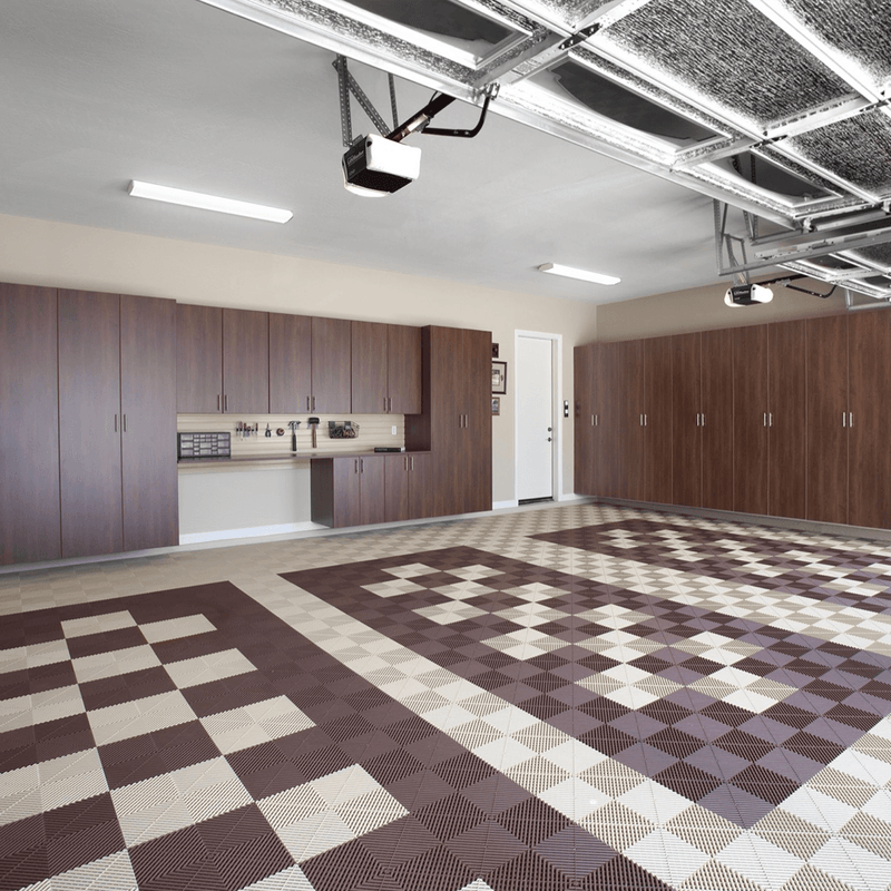 Swisstrax Ribtrax Pro Mocha Java Garage Floor Tiles (6 Pack)