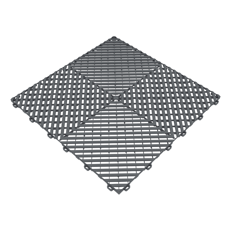 Swisstrax Ribtrax Pro Slate Grey Garage Floor Tiles (24 Pack)