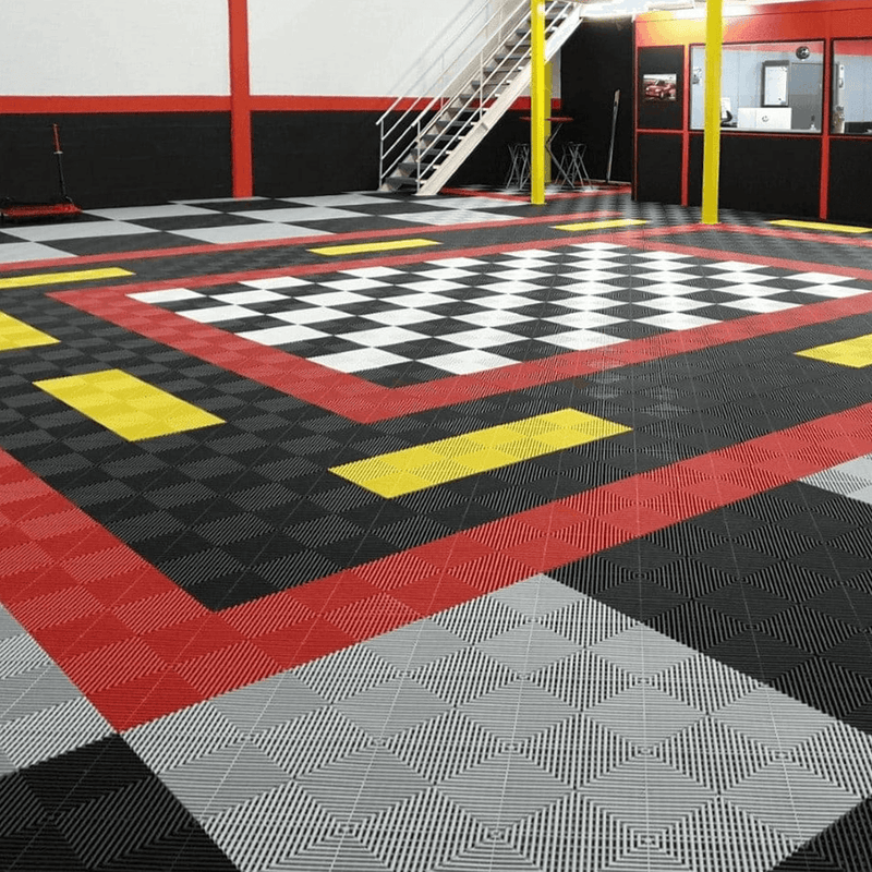 Swisstrax Ribtrax Pro Pearl Grey Garage Floor Tiles (24 Pack)