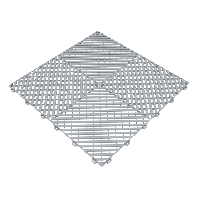 Swisstrax Ribtrax Pro Pearl Silver Garage Floor Tiles (6 Pack)