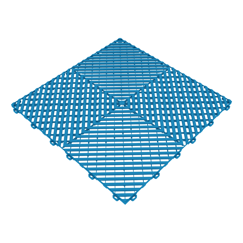 Swisstrax Ribtrax Pro Island Blue Garage Floor Tiles (24 Pack)