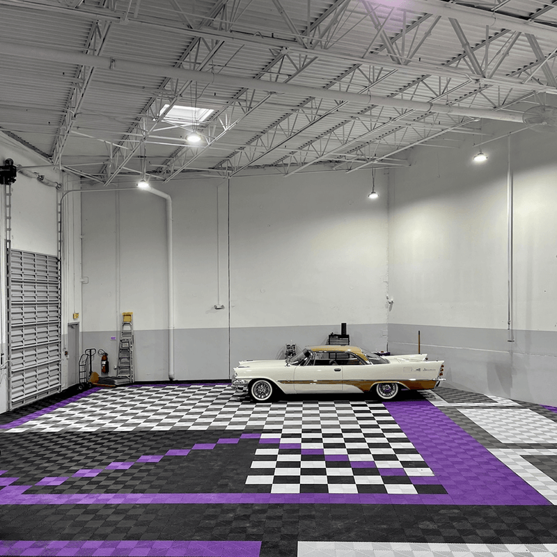 Swisstrax Ribtrax Pro Cosmic Purple Garage Floor Tiles (24 Pack)