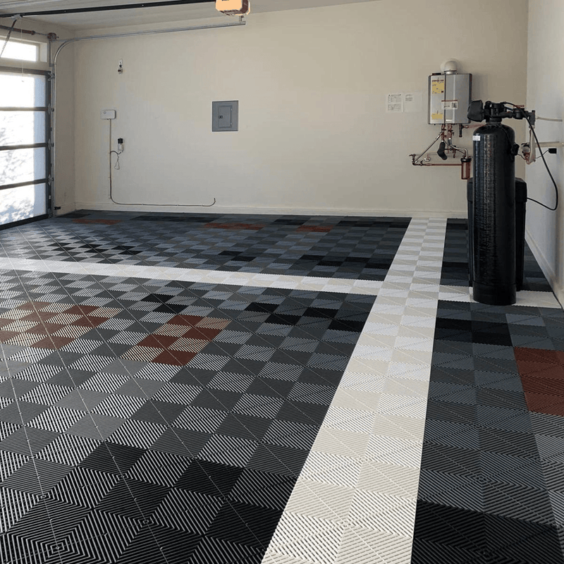 Swisstrax Ribtrax Pro Arctic White Garage Floor Tiles (24 Pack)