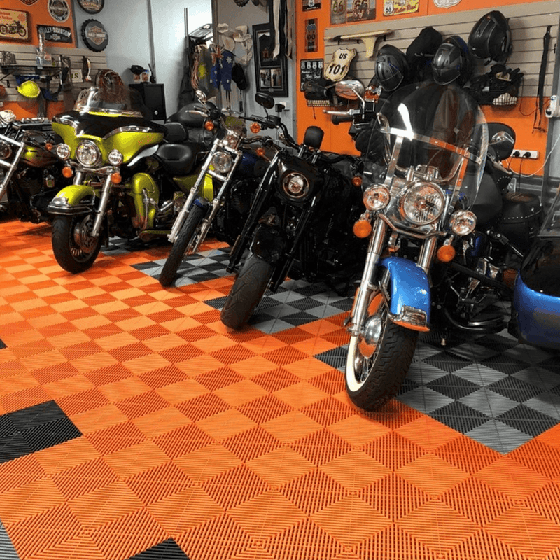 Swisstrax Ribtrax Pro Tropical Orange Garage Floor Tiles (6 Pack)