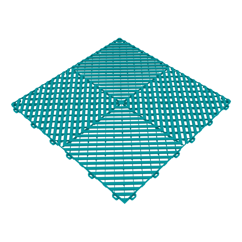 Swisstrax Ribtrax Pro Teal Garage Floor Tiles (6 Pack)