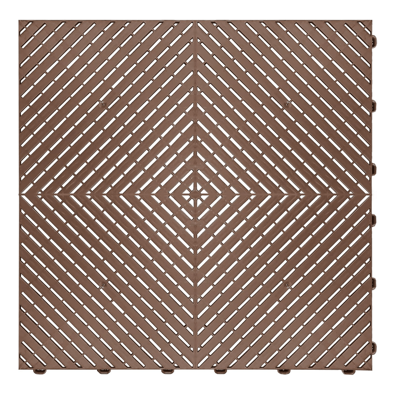 Swisstrax Ribtrax Smooth Pro Chocolate Brown Garage Floor Tiles (6 Pack)