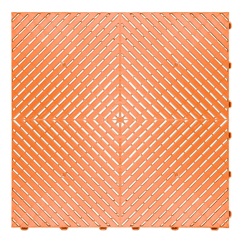 Swisstrax Ribtrax Smooth Pro Tropical Orange Garage Floor Tiles (24 Pack)