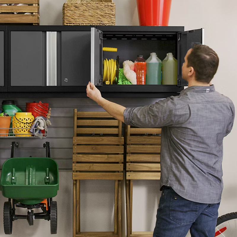 NewAge Products Bold Grey 3-Piece Garage Wall-Mounted Cabinet System