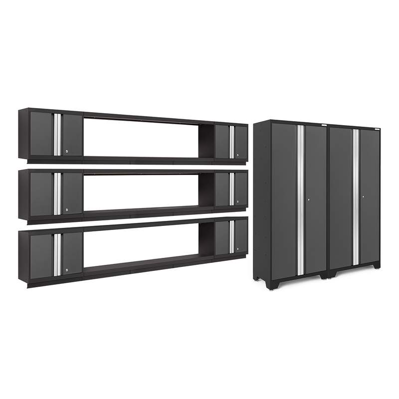 NewAge Products Bold Grey 11-Piece Garage Cabinet System