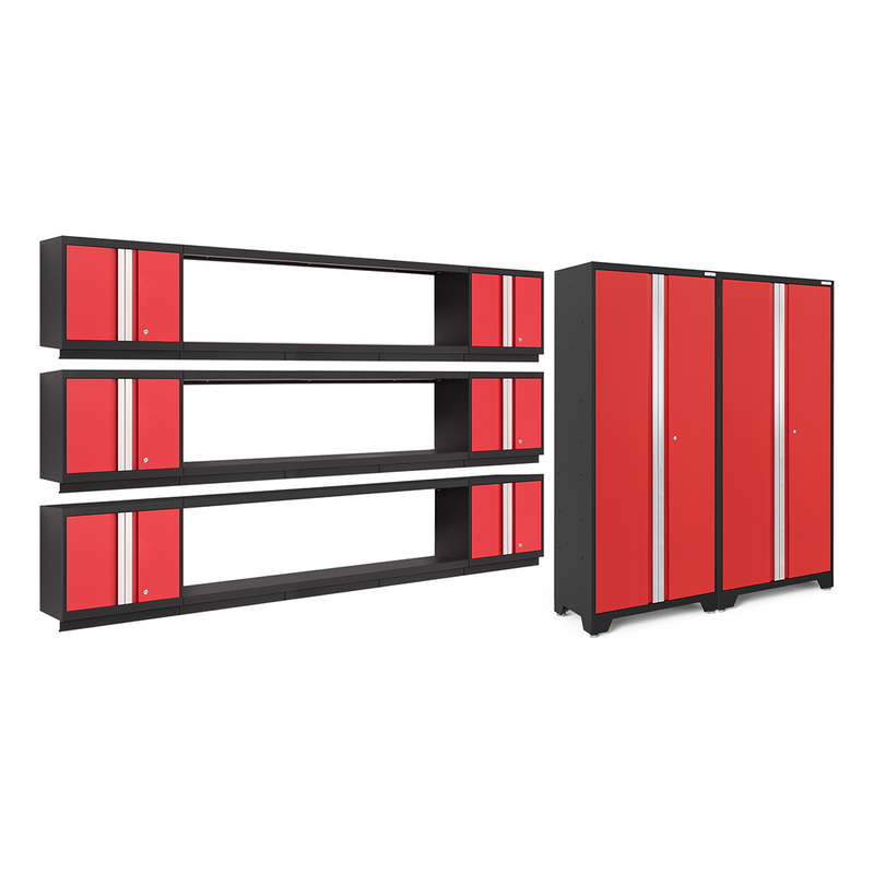 NewAge Products Bold Red 11-Piece Garage Cabinet System