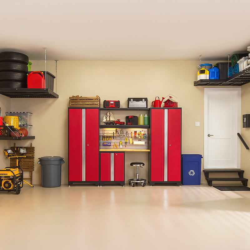 NewAge Products Bold Red 11-Piece Garage Cabinet System