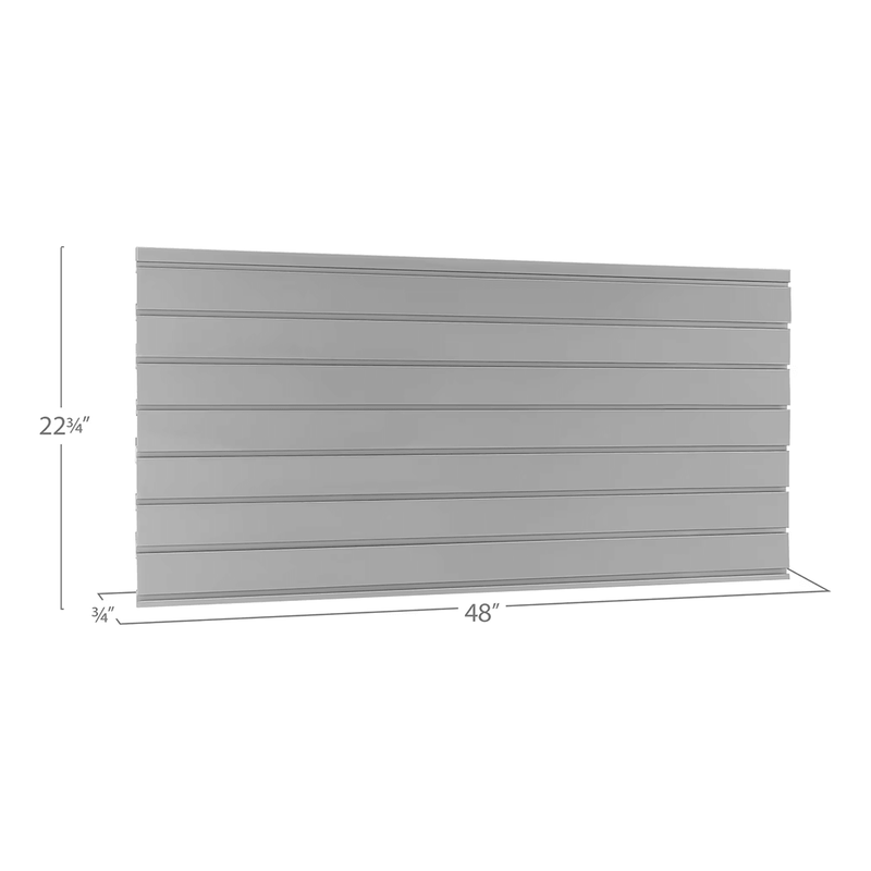 NewAge Products Bold Silver 48-Inch Steel Slatwall Backsplash