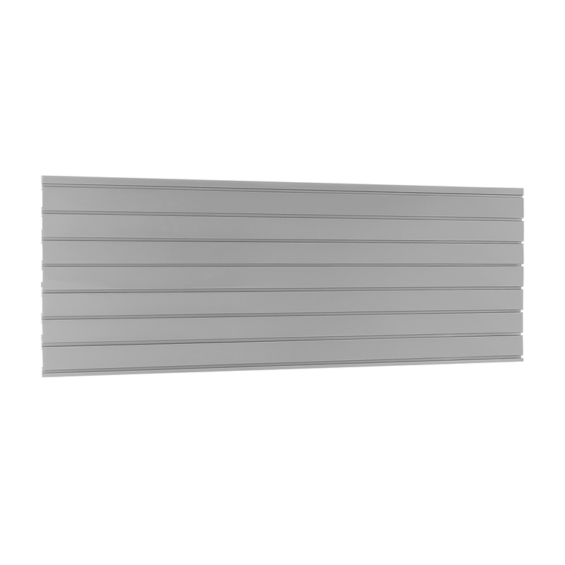 NewAge Products Bold Silver 72-Inch Steel Slatwall Backsplash