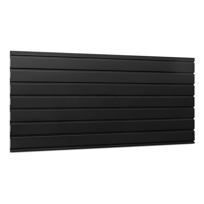 NewAge Products Bold Black 48-Inch Steel Slatwall Backsplash