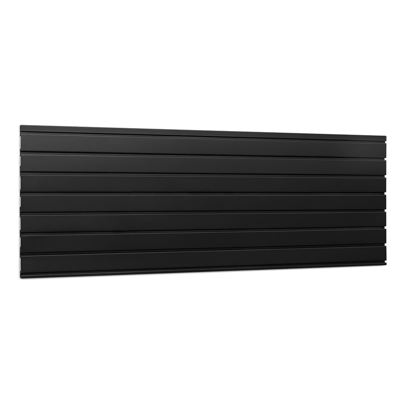 NewAge Products Bold Black 72-Inch Steel Slatwall Backsplash