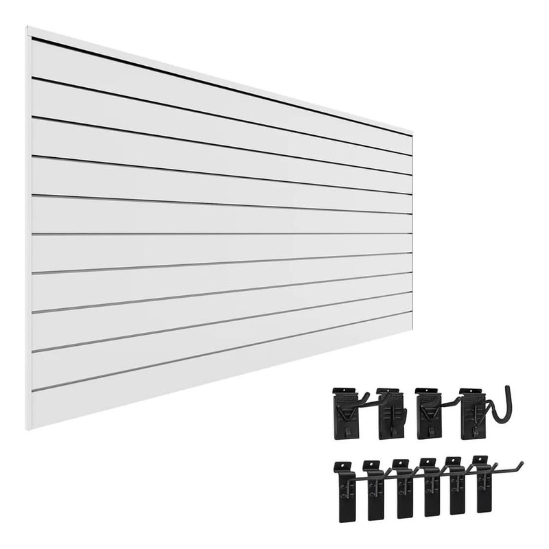 Proslat Stealth Mini Hook Kit Bundle - White PVC Slatwall