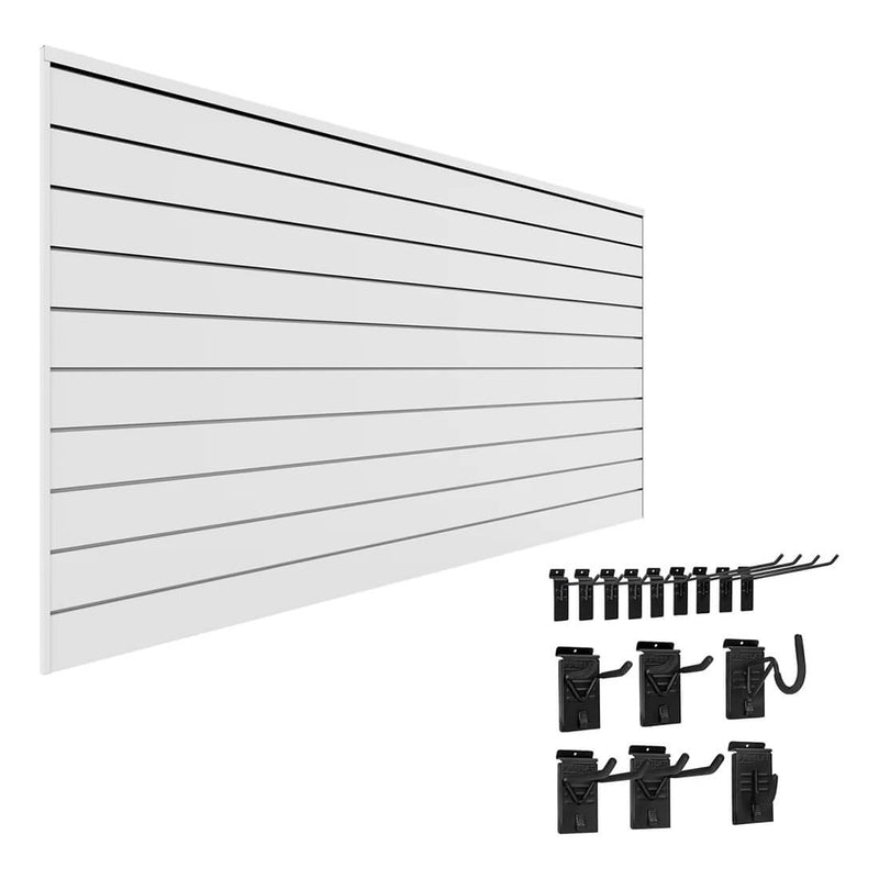 Proslat Stealth Basic Bundle - White PVC Slatwall