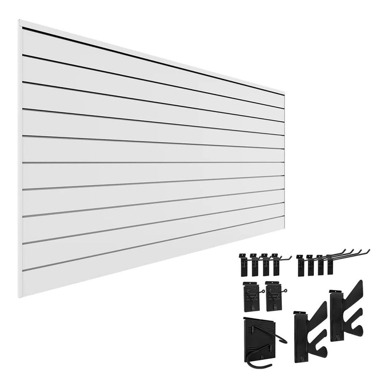 Proslat Stealth Sports Bundle - White PVC Slatwall