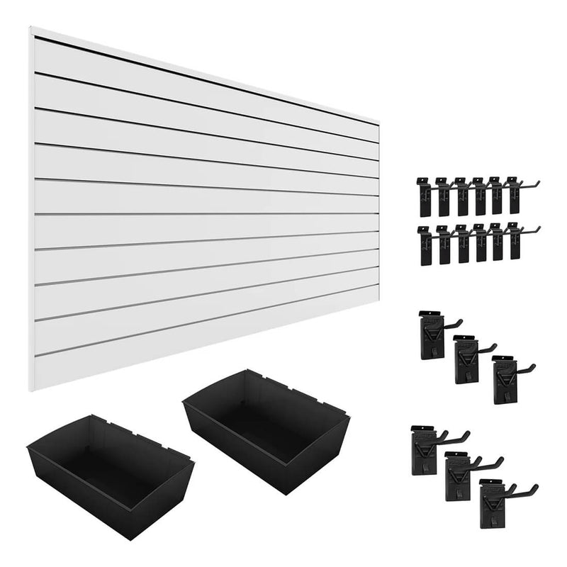Proslat Stealth Gardener Bundle - White PVC Slatwall