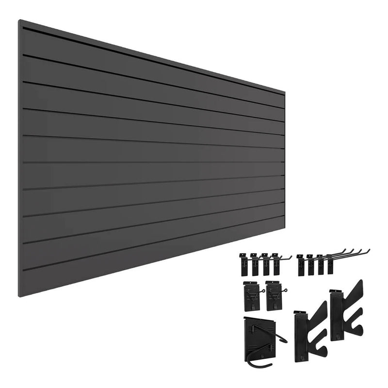 Proslat Stealth Sports Bundle - Charcoal PVC Slatwall