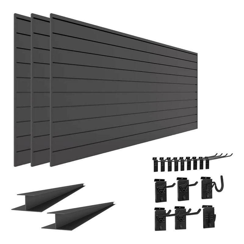 Stealth Standard Bundle - Charcoal PVC Slatwall