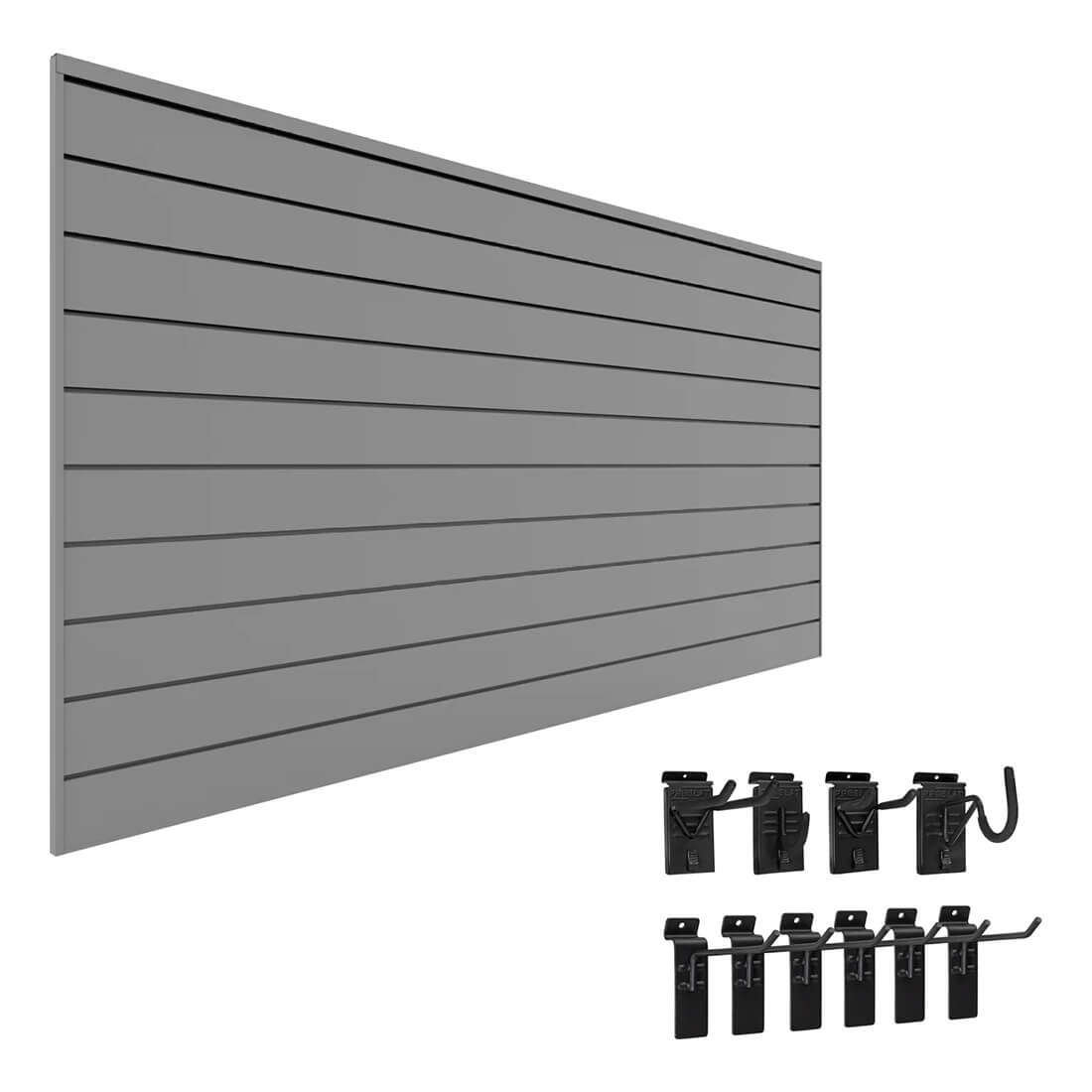 【新品】ステルスキット Stealth Kit / Charcoal Grey Proslat Stealth Mini Hook Kit Bundle - Light Grey PVC Slatwall