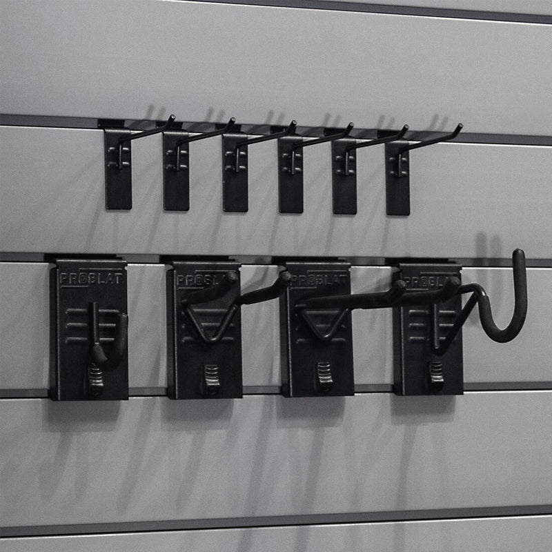 Proslat Stealth Mini Hook Kit Bundle - Light Grey PVC Slatwall